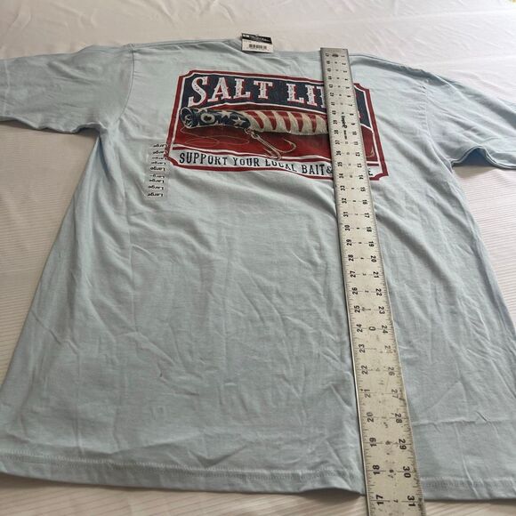 SALT LIFE Support Your Local Bait & Tackle 100% Cotton Crew Neck T-Shirt Large - Picture 7 of 7